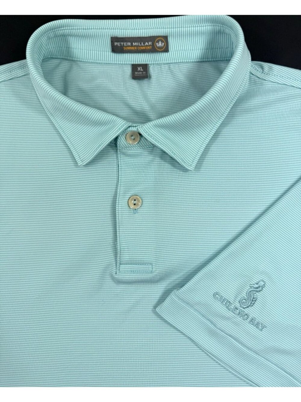 Peter Millar Mens Polo Shirt Chileno Bay Golf Beach Club Cabo San Lucas Size XL